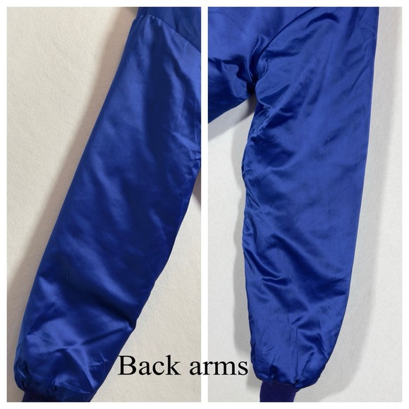 Vintage Sukajan Souvenir Jacket Korea Dragon Tiger Satin Blue Hooded Brad - Picture 11 of 16